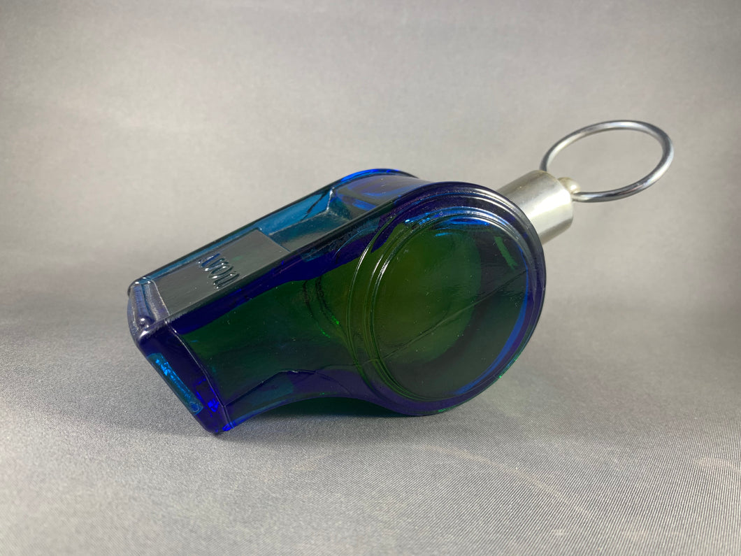 Avon Tai Winds After Shave Glass Bottle Blue Whistle Vintage