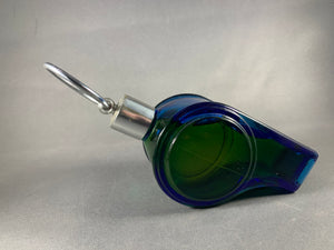 Avon Tai Winds After Shave Glass Bottle Blue Whistle Vintage