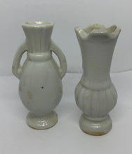 Load image into Gallery viewer, 2 Miniature Porcelain Vases Japan Vintage