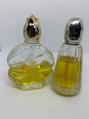 2 Small Avon Glass Bottles Vintage Moonwind
