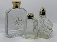 Load image into Gallery viewer, 3 Avon Vintage Bottles Cologne Empty Topaze