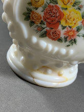 Load image into Gallery viewer, Avon Bud Vase Roses Roses Cologne Milk Glass Bottle Vintage Empty