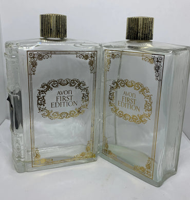 2 Avon Vintage Empty Cologne First Edition Book Bottles After Shave