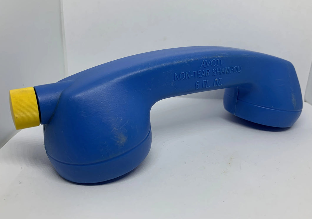 Avon Vintage Blue Phone Non Tear Shampoo Bath Plastic Bottle