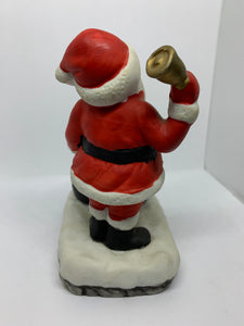 M Workman Porcelain Candle Holder Votive Santa Claus 1987 Christmas