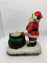 Load image into Gallery viewer, M Workman Porcelain Candle Holder Votive Santa Claus 1987 Christmas