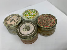 Load image into Gallery viewer, 4 Bottles Avon Vintage Sachets Glass Tin Lids