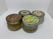 Load image into Gallery viewer, 4 Bottles Avon Vintage Sachets Glass Tin Lids