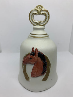 Sunset House 1979 Lucky Horseshoe Horse Head Bell Vintage Hand Painted