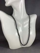 Load image into Gallery viewer, Vintage Necklace Silver Hematite Beads 35 Inch