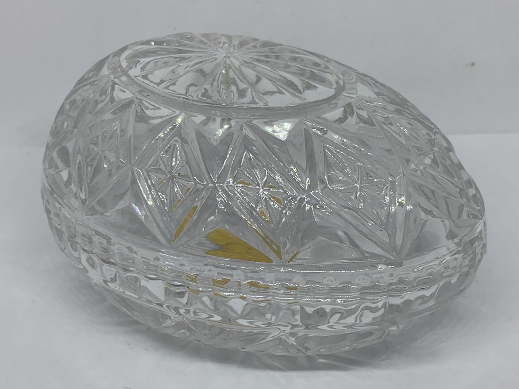 Tiara Fostoria Vintage Crystal Egg Container 24% Lead Crystal Exclusives