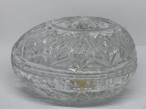 Tiara Fostoria Vintage Crystal Egg Container 24% Lead Crystal Exclusives