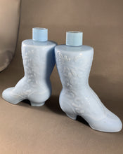 Load image into Gallery viewer, 2 Vintage Avon Light Blue Boots Cologne Bottles Empty