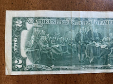 Load image into Gallery viewer, 1976 $2 Dollar Bill Federal Reserve Note J18059